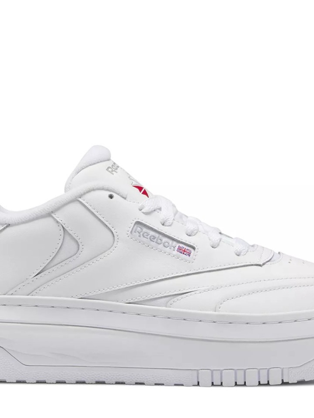 Reebok White Low-Top Leather Platform Sneaker